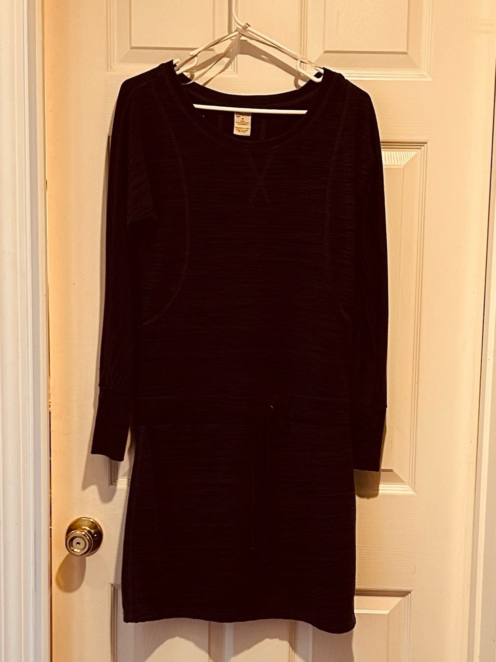 Balance Collection Black Mini Dress with Waist Tie